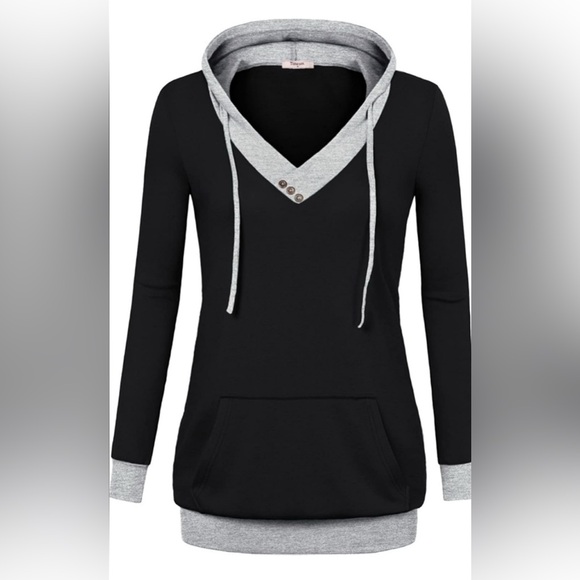 #37 Women’s Timeson Long Sleeve Pullover Kangaroo Pocket Sweatshirt Hoodie - Picture 1 of 3